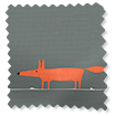 ColorizedSwatch Mr Fox Border Charcoal Roller Blind sample image 4003