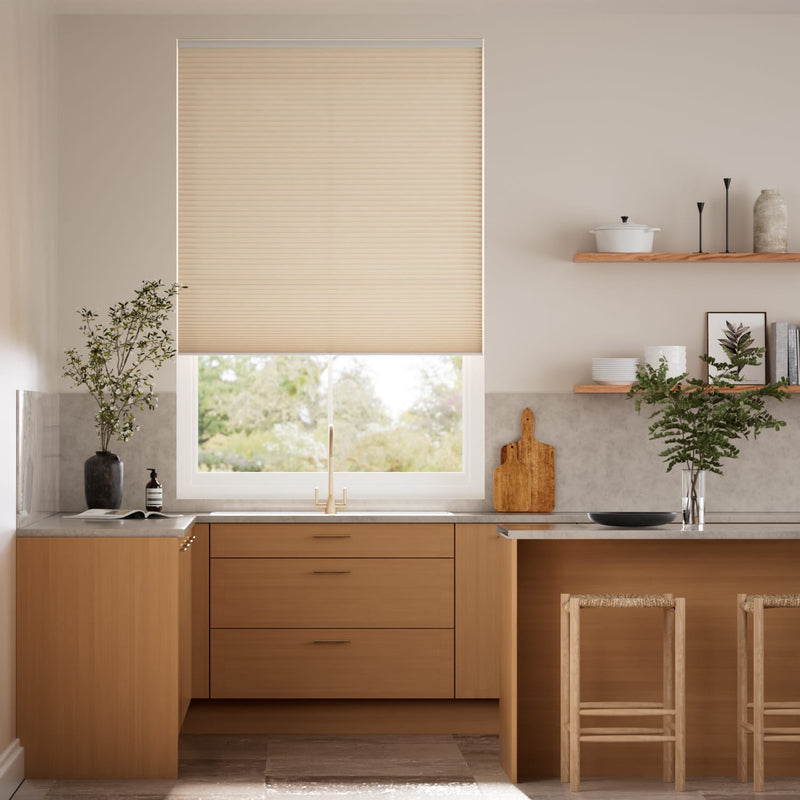 Colorized DuoLight Cordless Almond Thermal Blind 2172