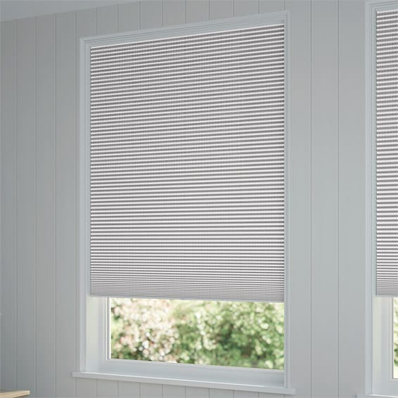 ColorizedZoom DuoShade Cordless Mosaic Cool Grey Thermal Blind 2212