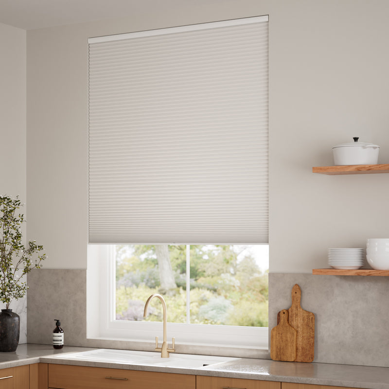 ColorizedZoom DuoShade Cordless Grey Thermal Blind 2201