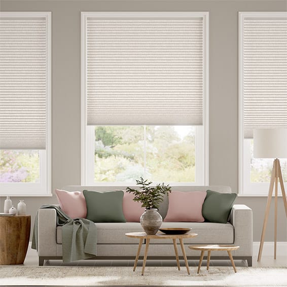 Colorized DuoShade Cordless Crackle Alabaster Thermal Blind 2214