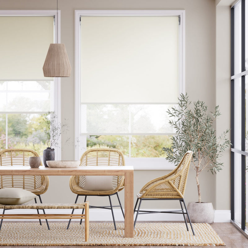 Colorized Umbra Linen White Double Roller Blind 2333