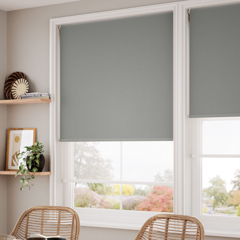 ColorizedZoom Atom Coastal Grey  Double Roller Blind 2336