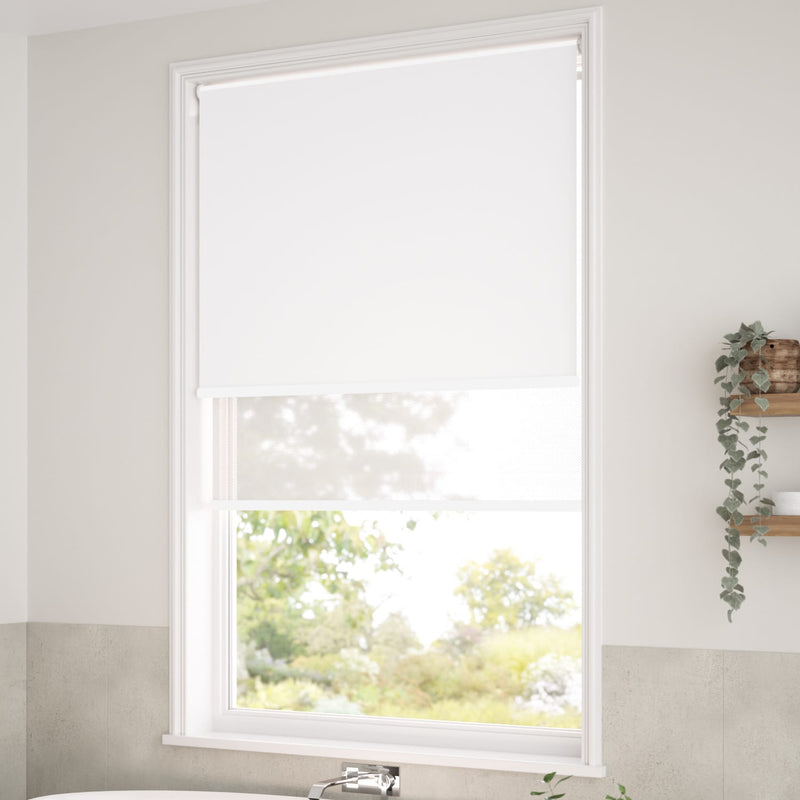 ColorizedZoom Atom Pure White Double Roller Blind 2351