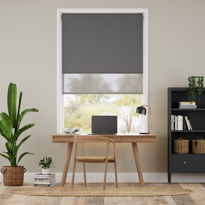 Colorized Equinox Classic Grey Double Roller Blind 2365