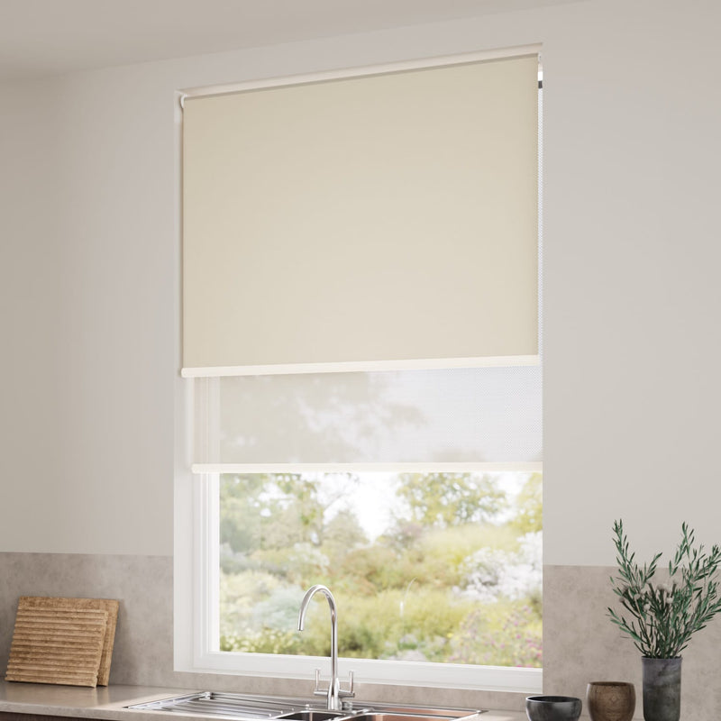 ColorizedZoom Electric Atom Toffee Double Roller Blind 2413