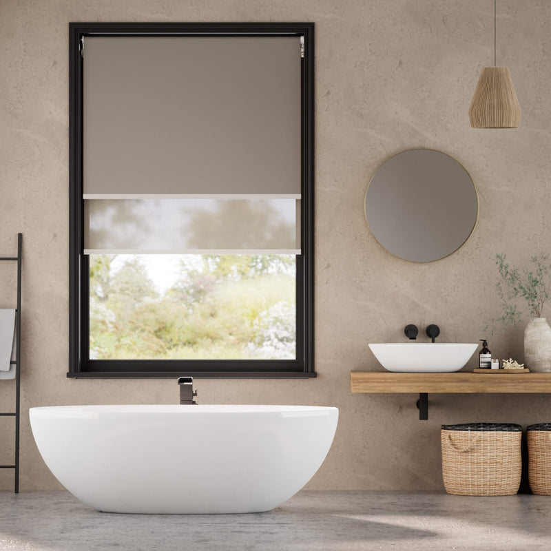 Colorized Electric Eclipse Pebble & Dune Double Roller Blind 2419