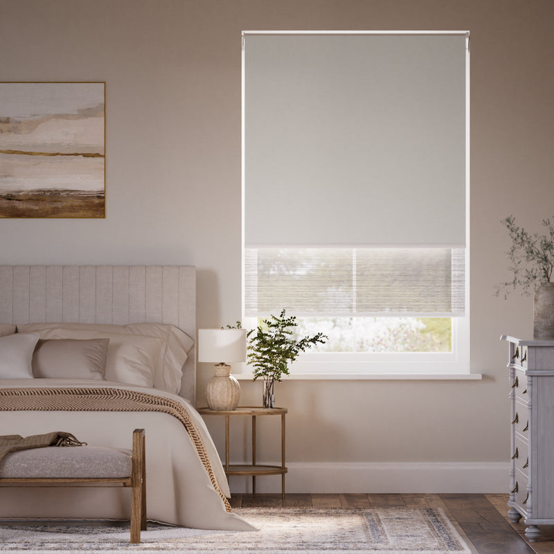 Colorized Cosmos Silver Double Roller Blind 2440