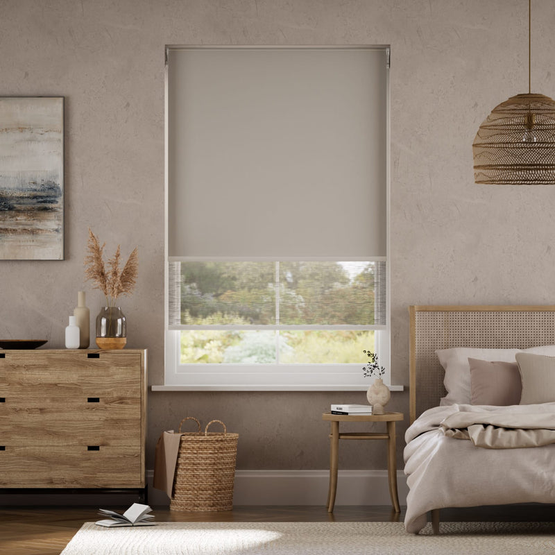 Colorized Electric Alia Cliff Grey Double Roller Blind 2443