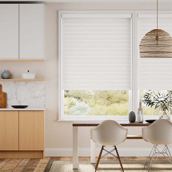 ColorizedZoom Illusion Pure White Roller Shade 2453