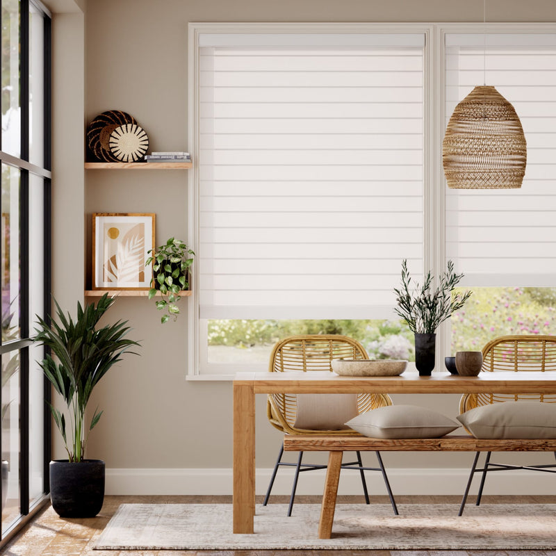 ColorizedZoom Illusion Cotton White  Roller Shade 2456