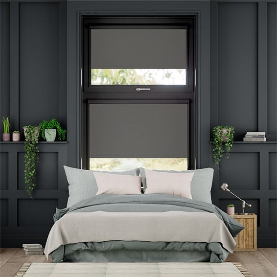 Colorized PerfectFIT Chromium Thermal Blackout Slate Roller Blind 2582