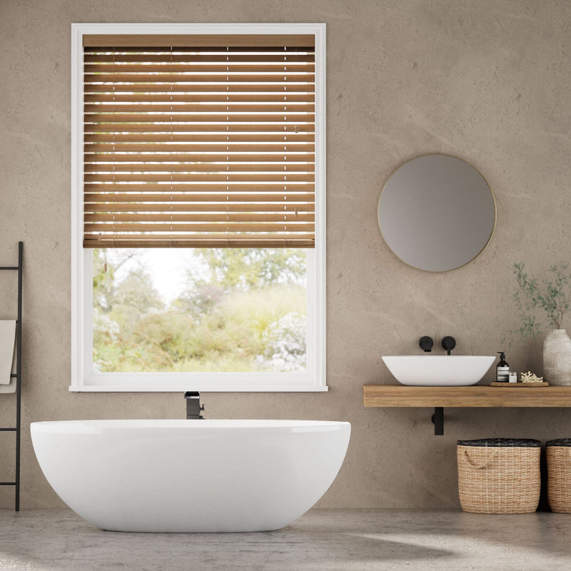 Colorized Majestic Oak Faux Wood Blind - 50mm Slat 3096