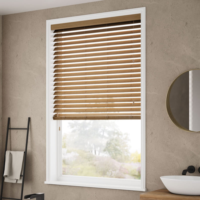 ColorizedZoom Majestic Oak Faux Wood Blind - 50mm Slat 3096