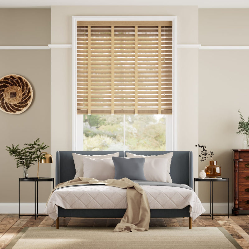Colorized Metropolitan Classic Oak & Buff Wooden Blind - 50mm Slat 3101