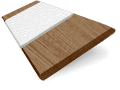 ColorizedSwatch Chestnut & Chalk Faux Wood Blind - 50mm Slat sample image 3277