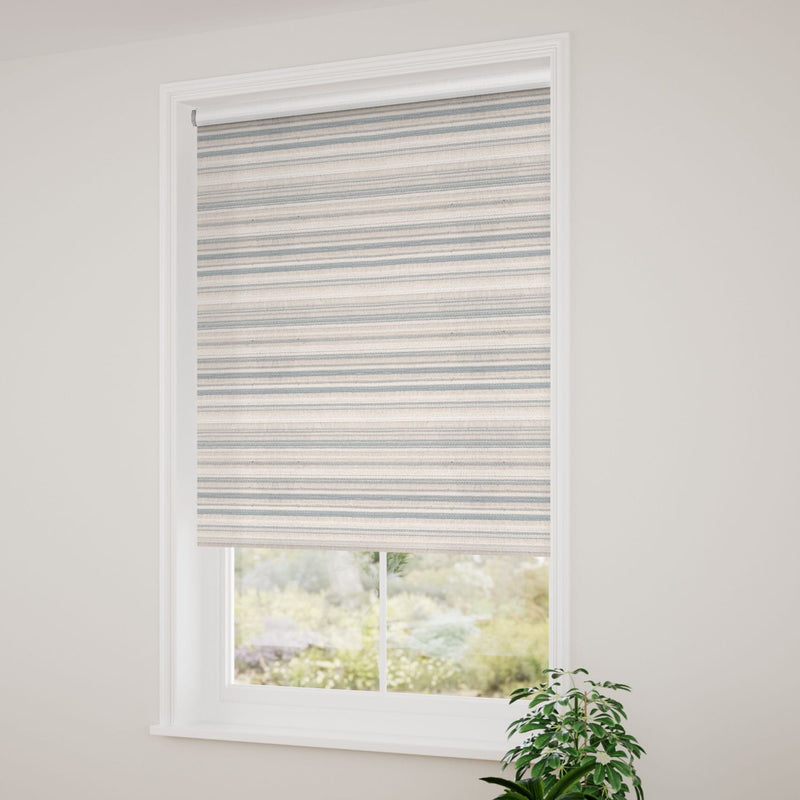 ColorizedZoom Choices Scandinavia Stripe Aqua Roller Blind 3464