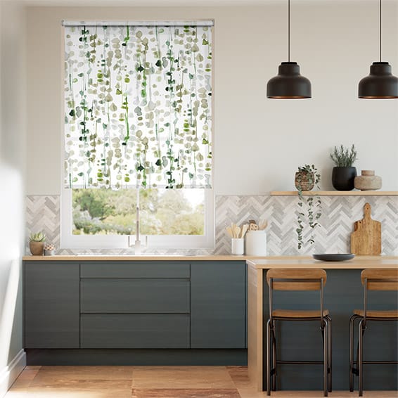 Colorized Alyssa Leaf Green Roller Blind 3467