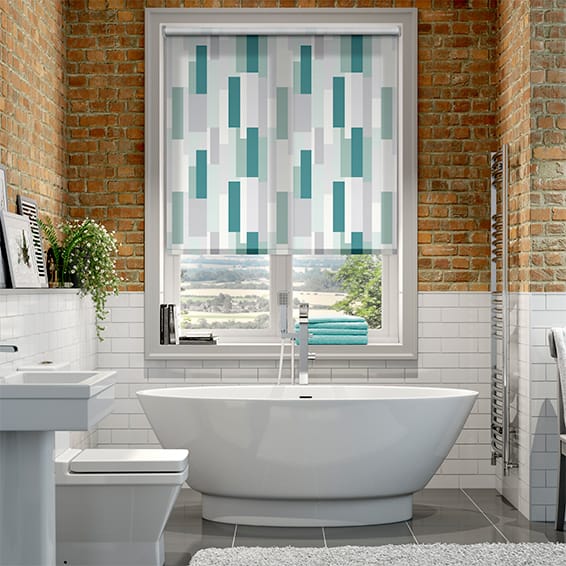 Colorized Brix Cool Green Roller Blind 3477