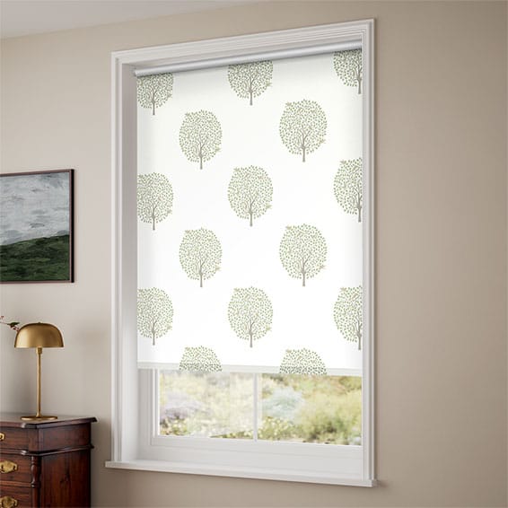 ColorizedZoom Bay Tree & Bird Fennel Roller Blind 3478