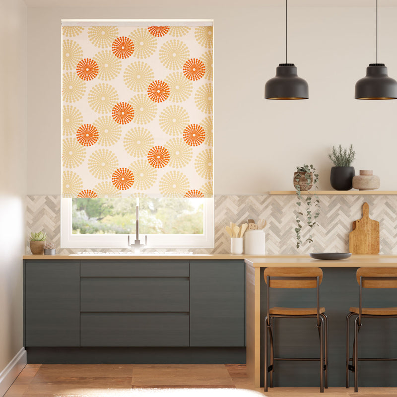 Colorized Salina Orange Roller Blind 3505