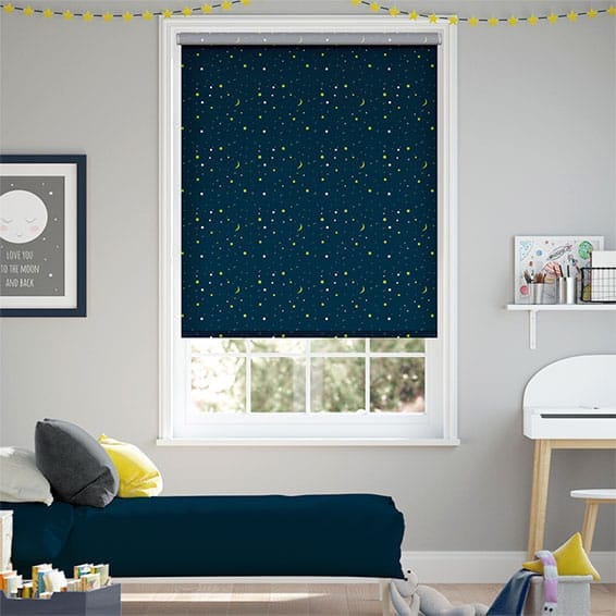 Colorized Night Sky Cosmic Blackout Blue Roller Blind 3558