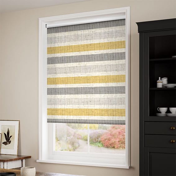 ColorizedZoom Choices Cardigan Stripe Linen Flax Grey Roller Blind 3611