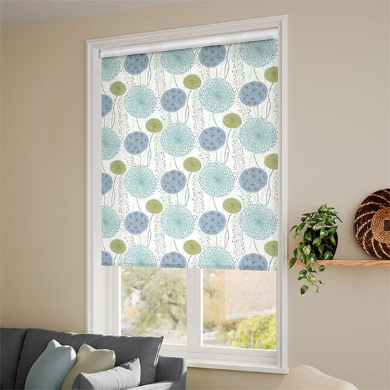 ColorizedZoom Gardenia Inky Blue Roller Blind 3689