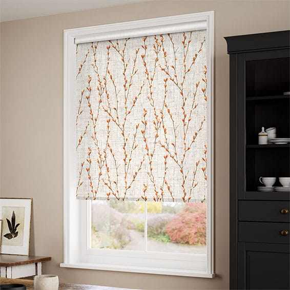ColorizedZoom Salice Trail Tangerine Roller Blind 3696