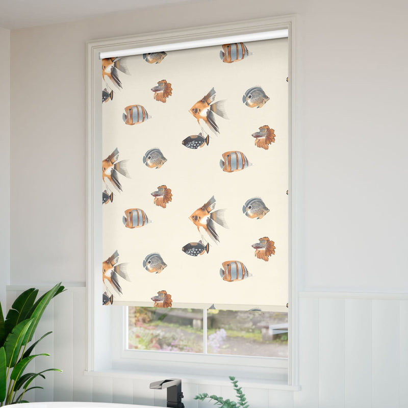 ColorizedZoom Splash Blackout Kamanu Amber Roller Blind 3706