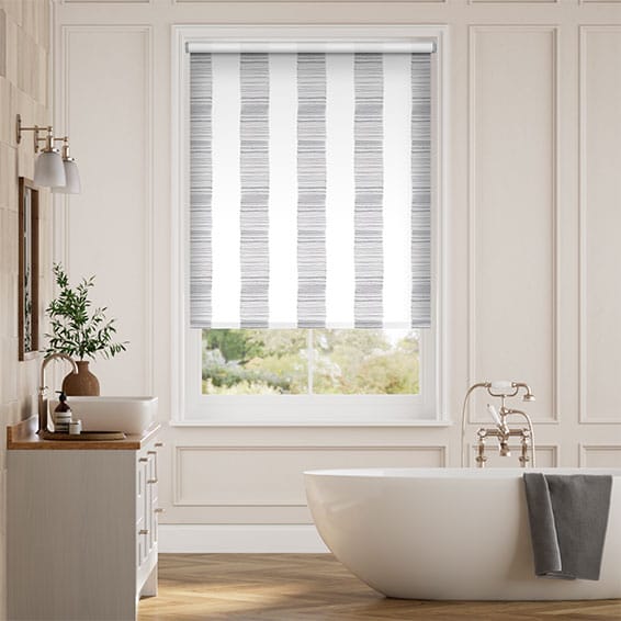 Colorized Splash Blackout Ceramic Stripe Clay Grey Roller Blind 3756