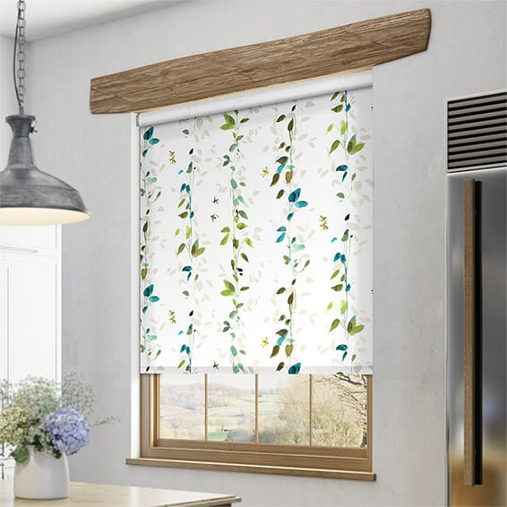 ColorizedZoom Secret Garden Bluegrass Roller Blind 3767