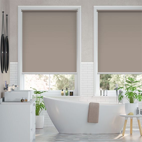 Colorized Electric Blackout Titan Warm Stone Roller Blind 3843