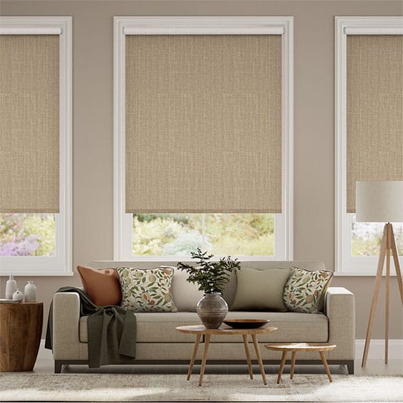 Colorized Electric Choices Cavendish Oatmeal Roller Blind 3848