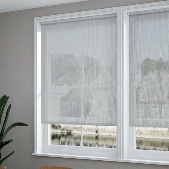 ColorizedZoom Electric Oculus Modern Grey Roller Blind 3853