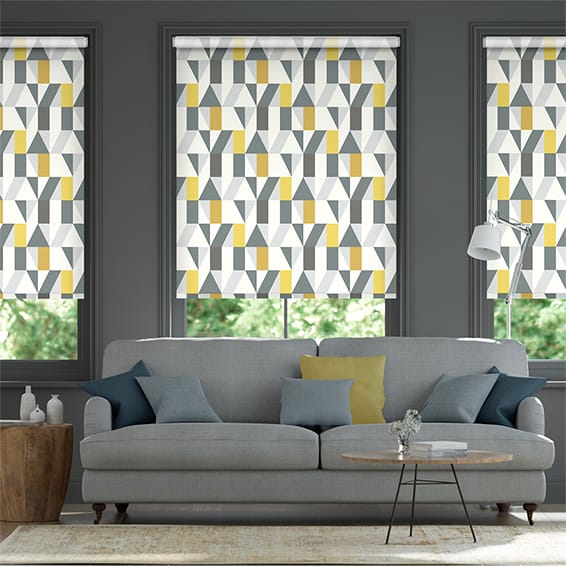 Colorized Nuevo Blocks Dandelion Roller Blind 3888