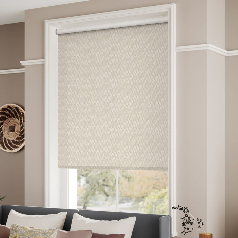 ColorizedZoom Choices Alcyone White Gold Roller Blind 3897