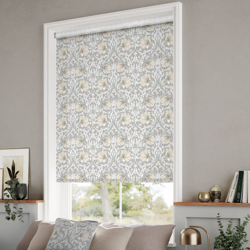 ColorizedZoom William Morris Pimpernel Dove Grey Roller Blind 3946