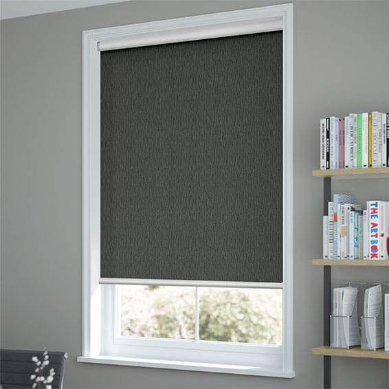 ColorizedZoom Electric Static Blackout Slate Grey Roller Blind 4064