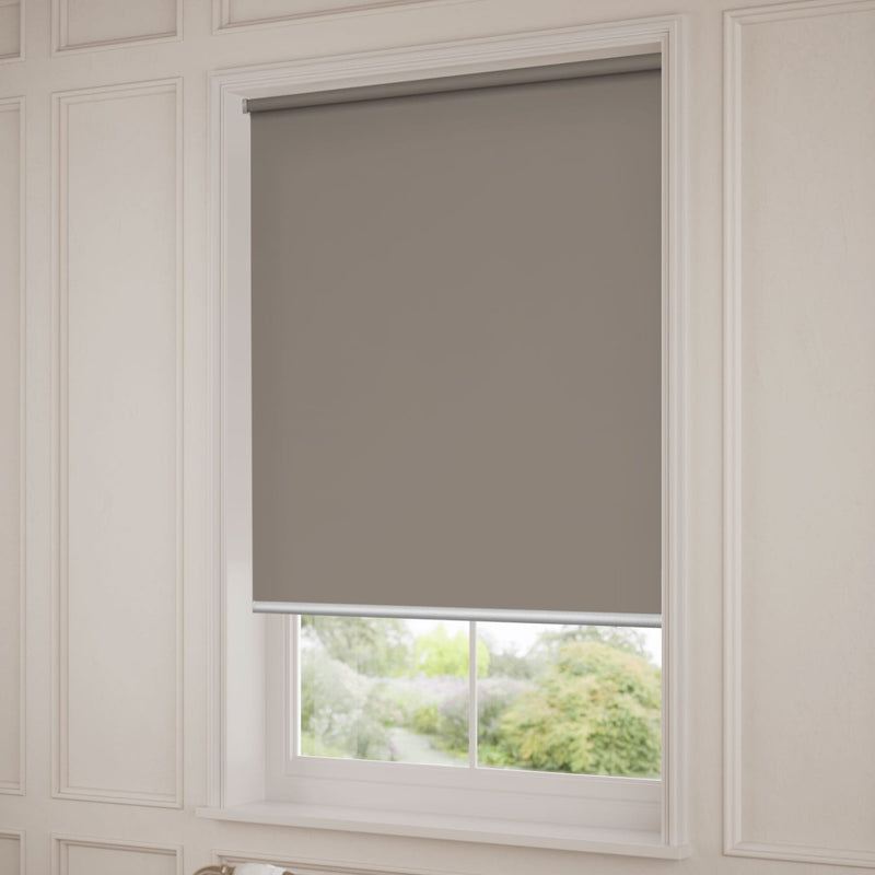 ColorizedZoom rollerElectric Titan Blackout Fairview Taupe Roller Blind 4131