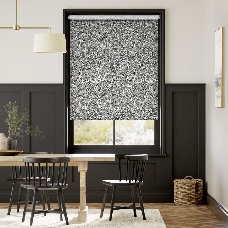 Colorized William Morris Willow Onyx Roller Blind 4143