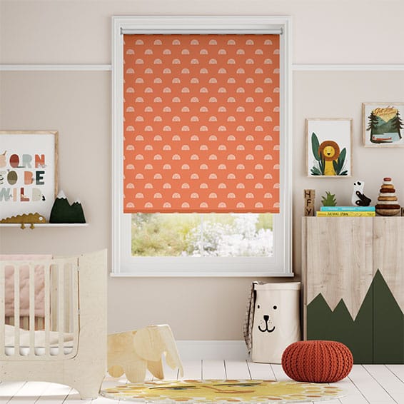Colorized Little Arches Blackout Papaya Roller Blind 4175
