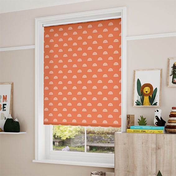 ColorizedZoom Little Arches Blackout Papaya Roller Blind 4175