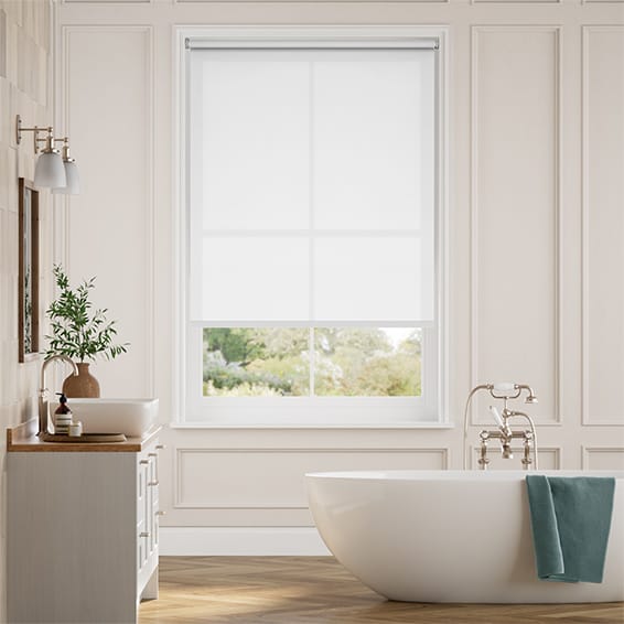 Colorized Electric Avalon Chiffon White  Roller Blind 4234