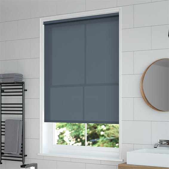 ColorizedZoom Electric Avalon Dark Blue Roller Blind 4239