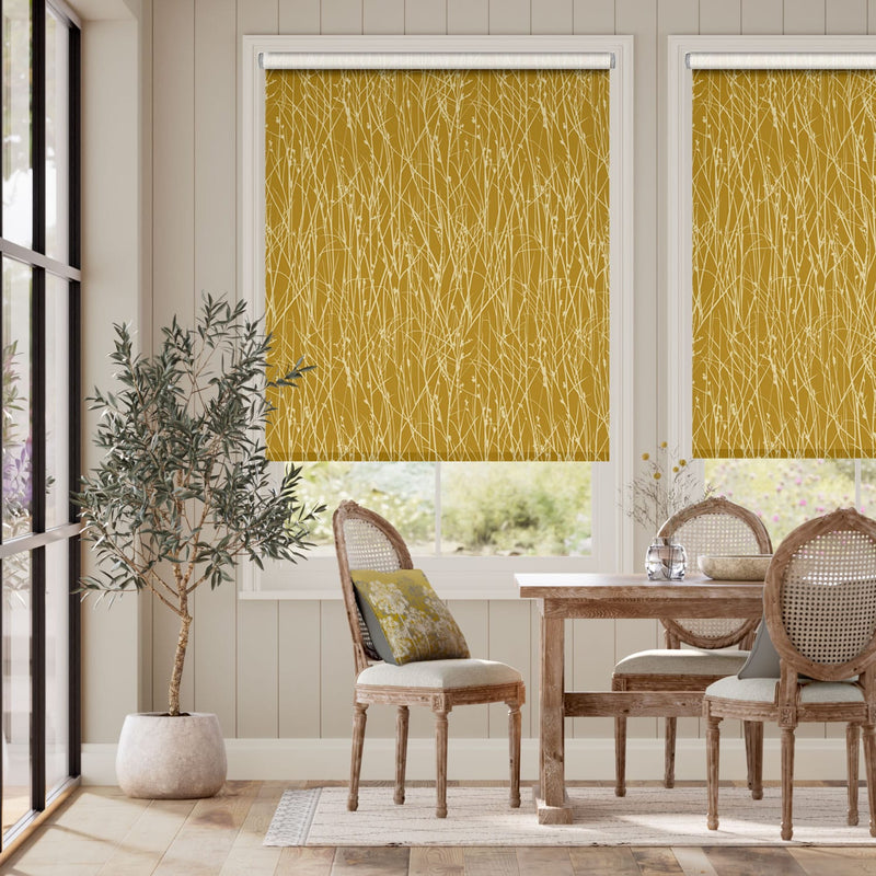 Colorized Grasses Mustard Roller Blind 4417