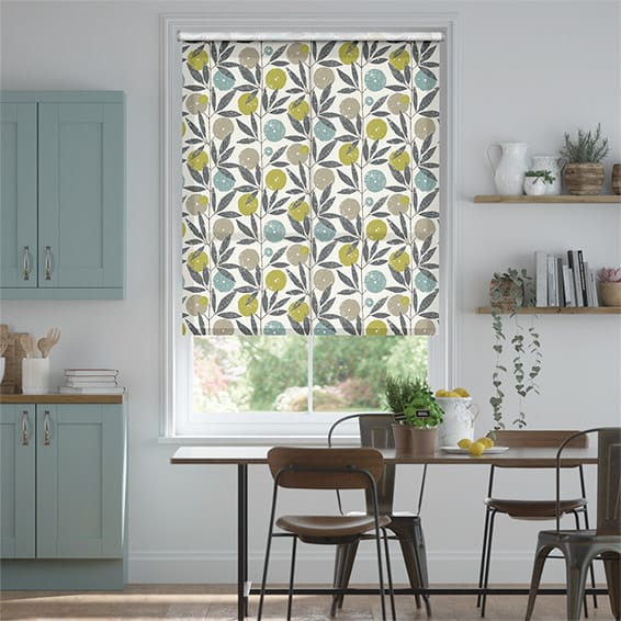 Colorized Twist2Go Blomma Trail Kiwi Roller Blind 4743