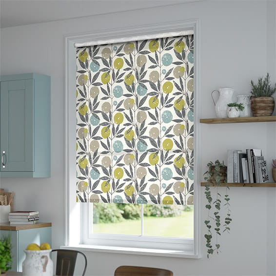 ColorizedZoom Twist2Go Blomma Trail Kiwi Roller Blind 4743