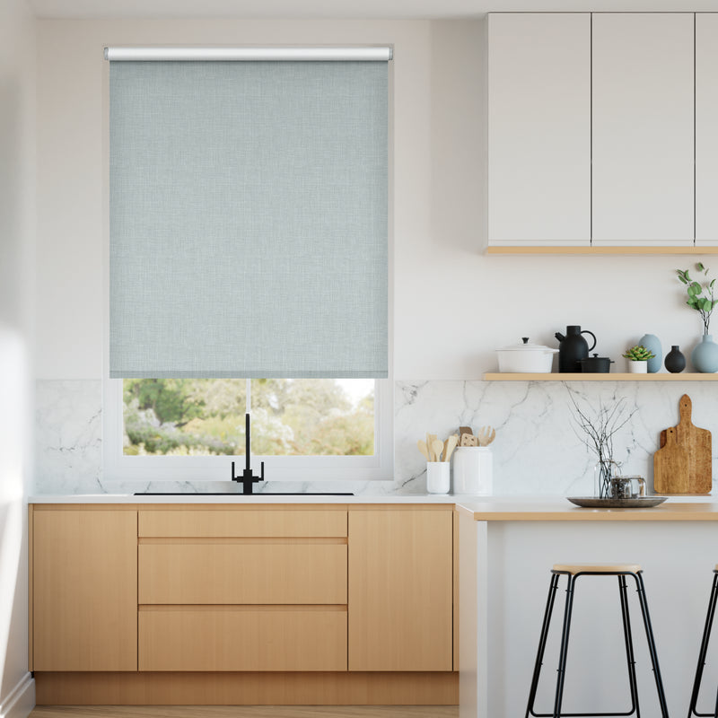 Colorized Electric Canali Blackout Light Ocean Blue Roller Blind 4779