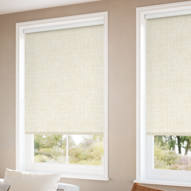 ColorizedZoom Electric Moda Blackout Cream Roller Blind 4789